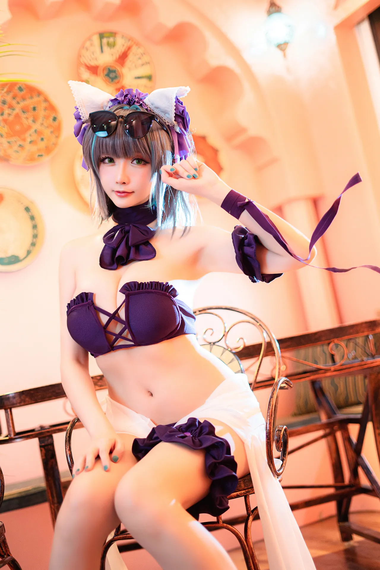 Coser@星之迟迟Hoshilily - 柴郡泳装-erohere33.webp